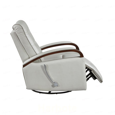 Mobilier de salon luxueux pivotant, inclinable, recouvert de similicuir, rembourré en bois d'hévéa massif