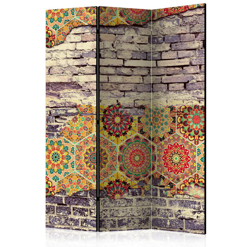 Giguere 172cm H Solid Wood Folding Room Divider, 3