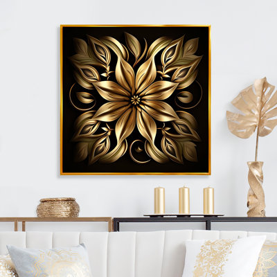 Aviana " Golden Lily On Black IV "