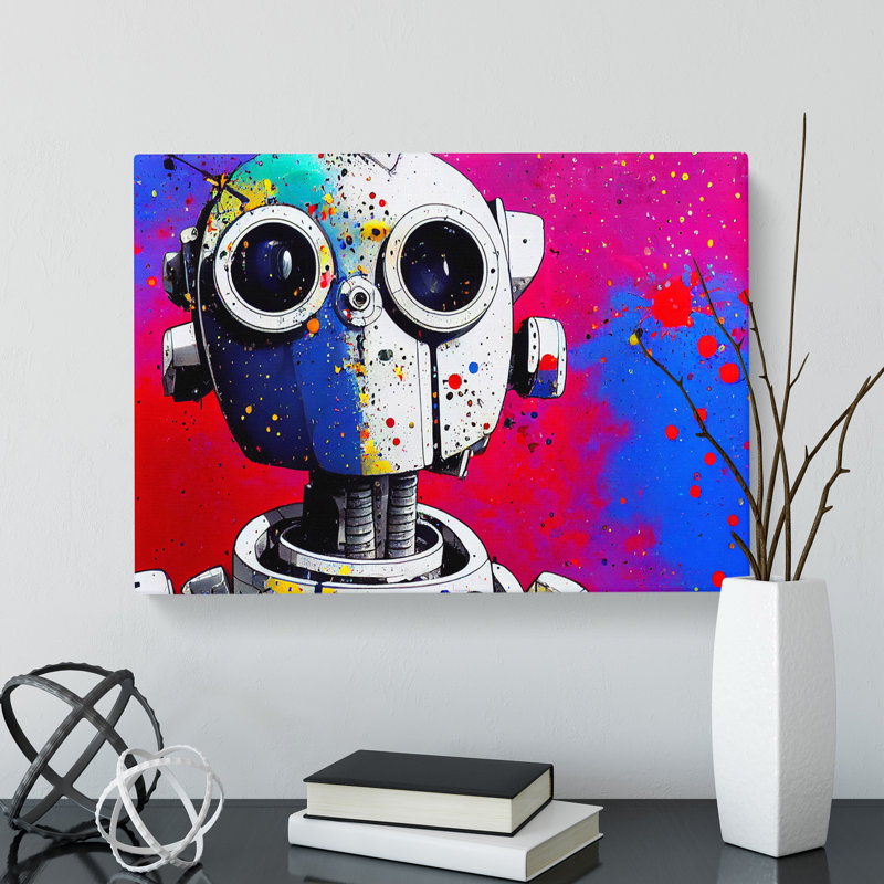 Robot Art Splash Vol.2 - Wrapped Canvas, 35cm H x 50cm W x 3cm D