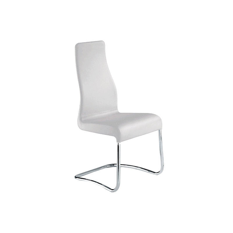 Chaise d'appoint rembourrée en cuir Blalock, blanc