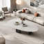 Table basse en marbre en forme de goutte de style luxueux-2105581493