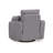 Emmett Swivel Manual Glider Recliner Chair, Gray Polyester, 2 Pillows