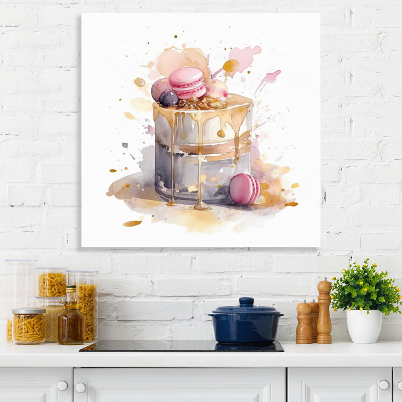 Tentation d'un gâteau délicieux III sur toile, H 16 po x l 16 po x P 1 po