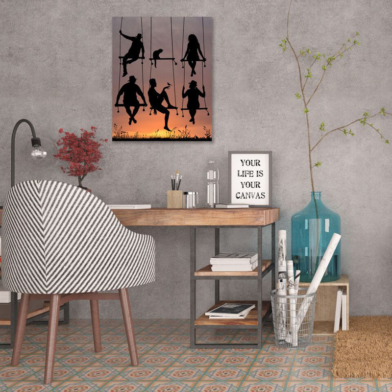 The Cat 1 Piece Wrapped Canvas Wall Art, 114cm H x 91cm W x 4cm D