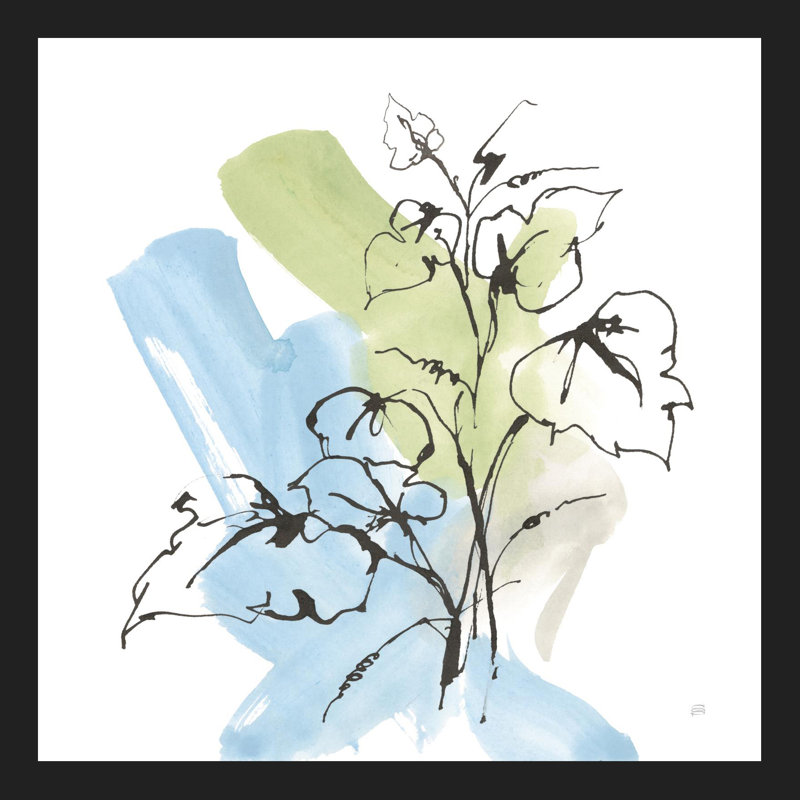 " Tinted Ivy I ", Black Framed Paper, 26.5" H x 26.5" W x 0.5" D