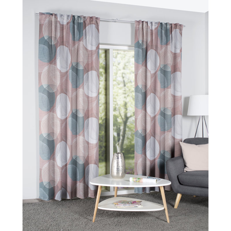 Darkening Curtain Single Panel, Dusky pink