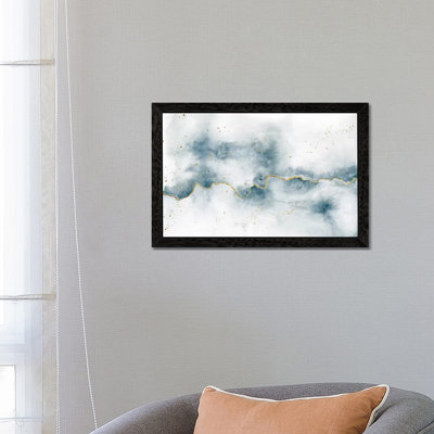 Golden Flow by Laura Marshall - Floater Frame Print on Canvas