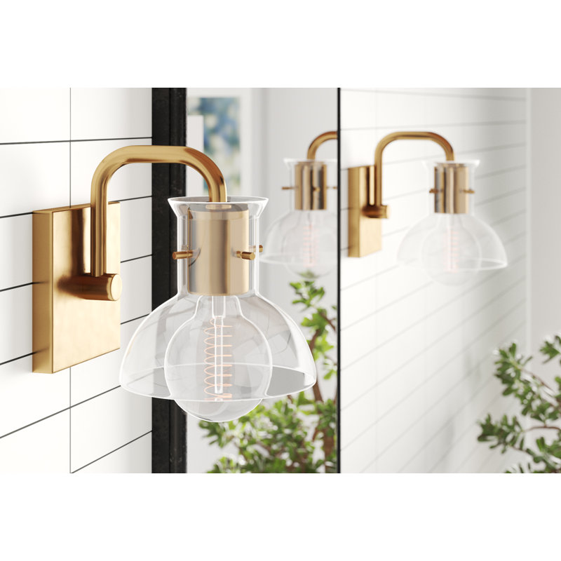 Luke Dimmable Bath Sconce, Aged Brass