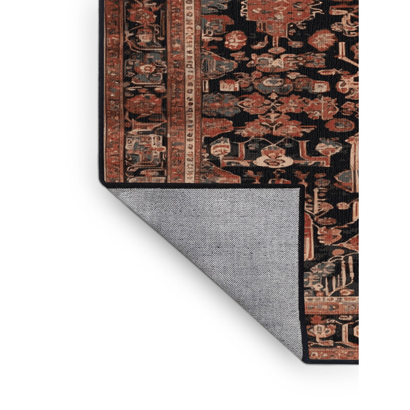 Tapis brun lavable à la machine, Carré 6 pi
