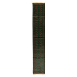 Hand Knotted Wool Area Rug in Green