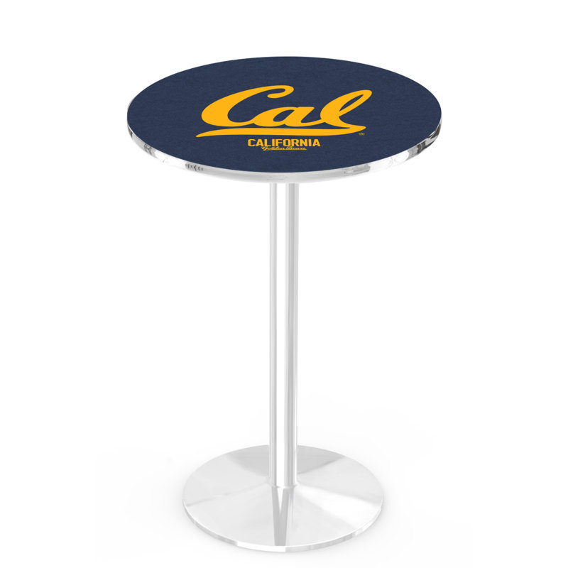 Round Metal Base Dining Table, Chrome, University of California