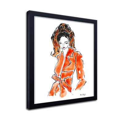 Girl In Sienna Trench Print by Chauncey Jacks