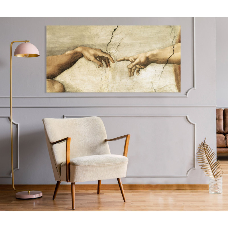 The Creation Of Adam by Michelangelo - Wrapped Canvas Print, 60cm H x 120cm W x 4cm D