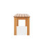 Banc d'extérieur en bois d'eucalyptus l 66 po