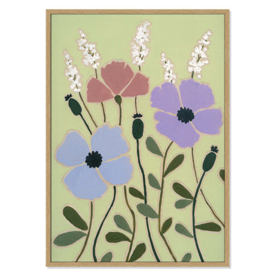 Maura "Woodblock Floral III" Print