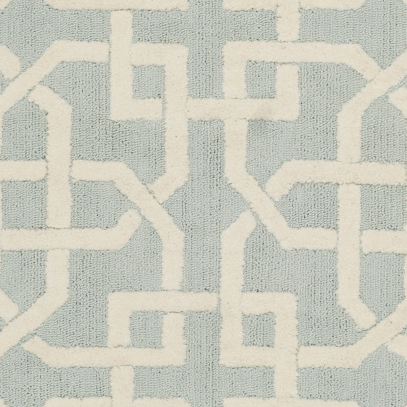 Sheeran Newport Hand Hooked Cotton Pile Geometric Rug, Rectangle 3'9" x 5'9"