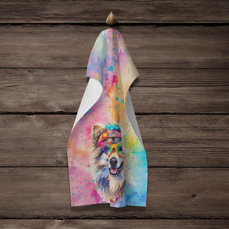 Serviette de cuisine Keeshond Hippie Dawg