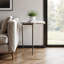 Sagebrook Home 24X15" Agate Top C-Table, White/Gold-1821522421