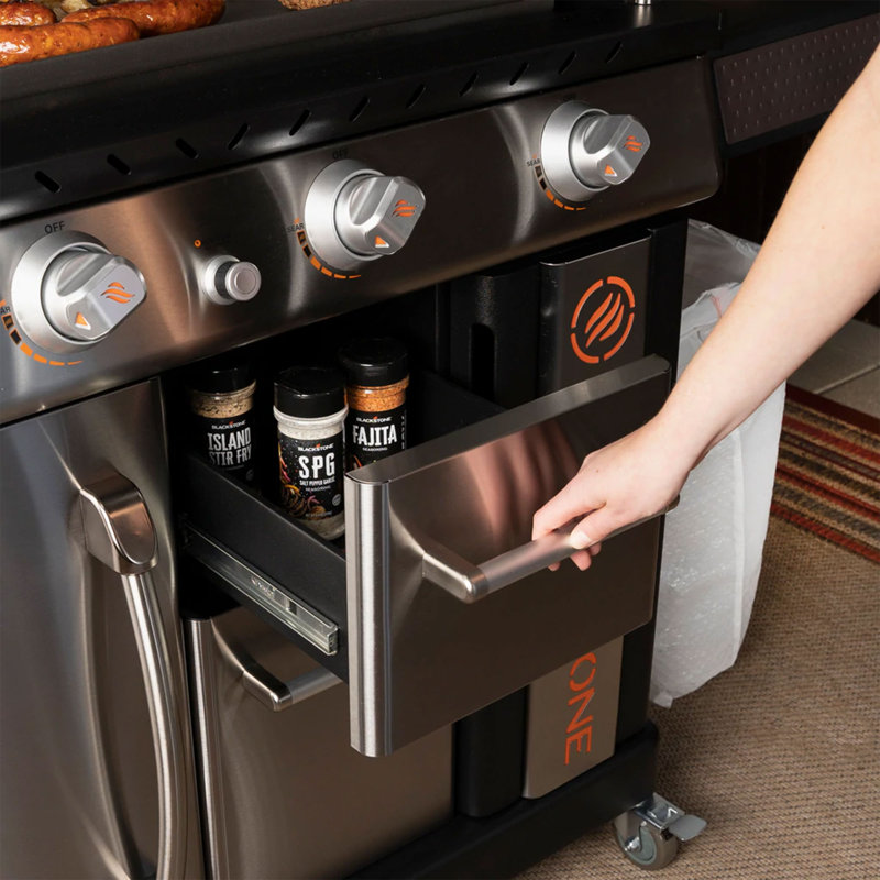 Blackstone 4 - Burner Freestanding Liquid Propane 60000 BTU Gas Grill with Cabinet