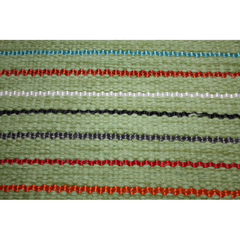 Deason Striped Wool Hand Woven Area Rug, Runner 80 x 280cm