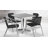 Haverhill 27.5'' Square Aluminum Indoor-Outdoor Table Set with 4 Rattan Chairs-86324065-86324064