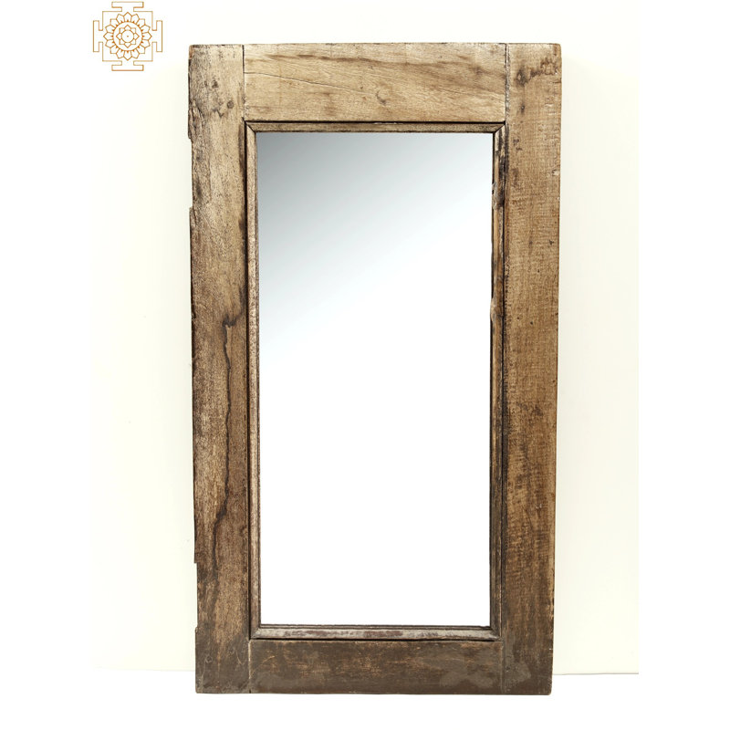 Wood Flat Wall Mirror