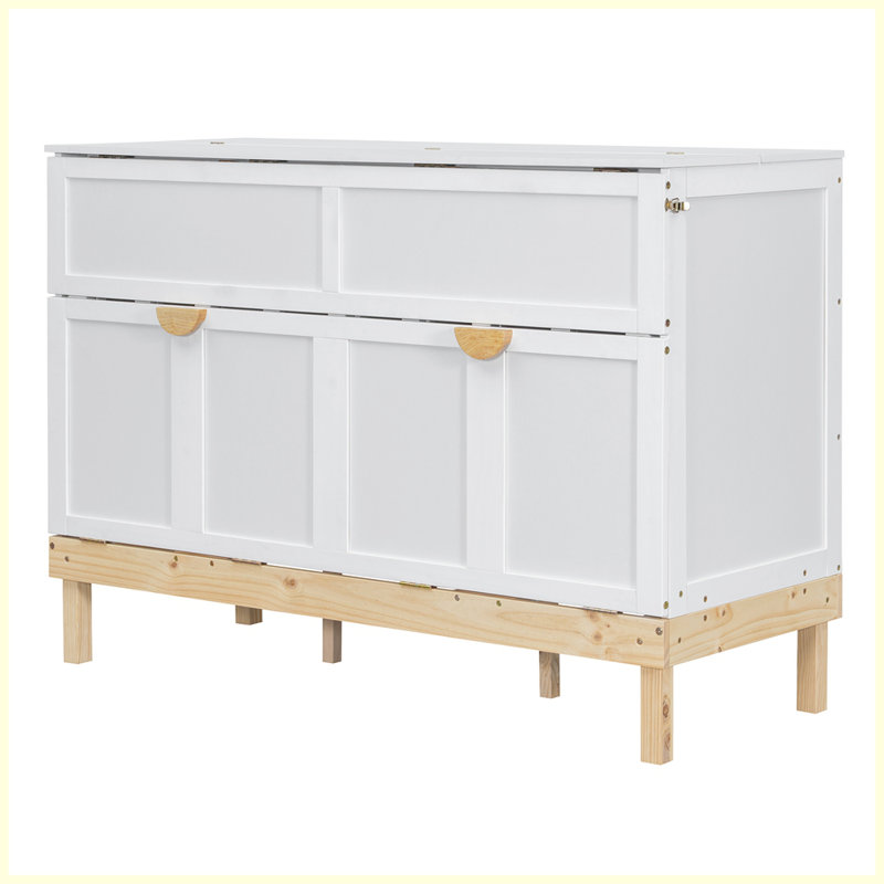 Lit escamotable moderne, Blanc