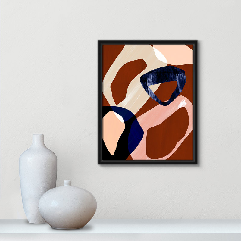 Loop I Print by Violets Print House, Framed Canvas, 12.5'' W x 15.5'' H, Black Floater