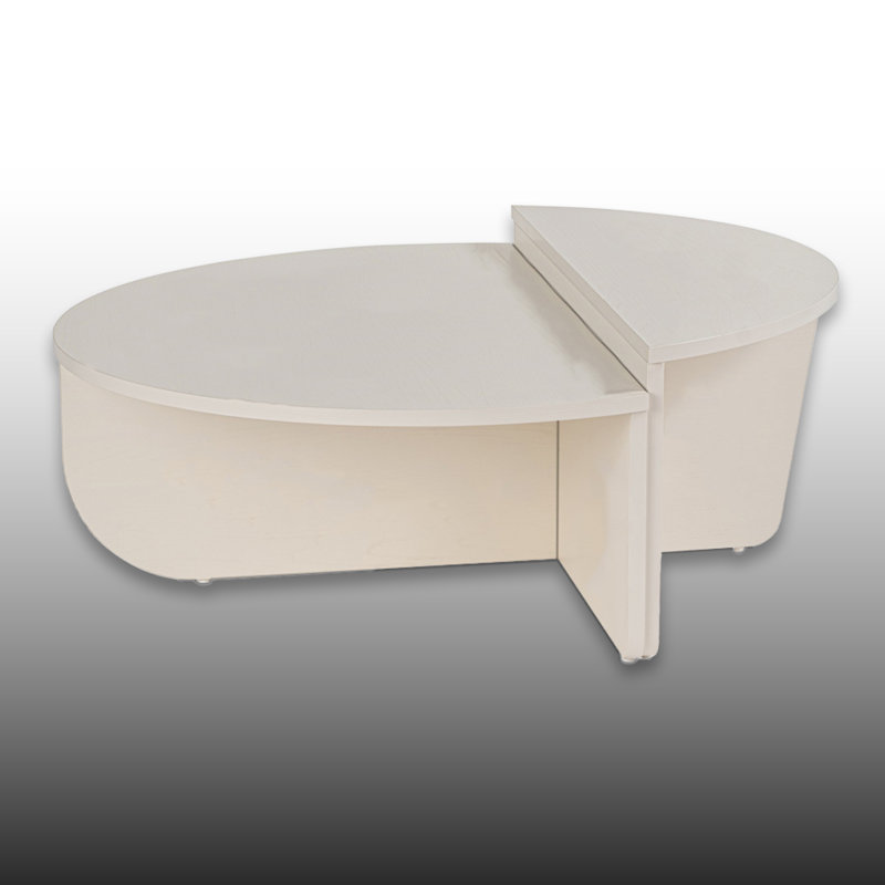 Ensemble de tables basses gigognes 2 pièces, Bois blanc, Bois blanc