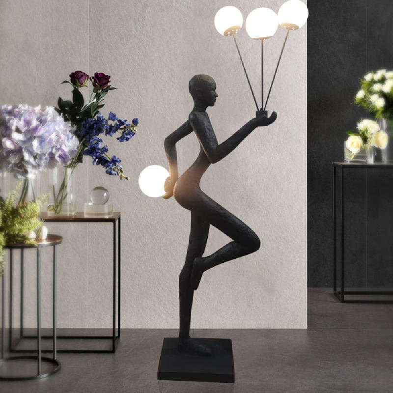 85'' Black Novelty Floor Lamp
