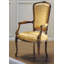 Muslin Upholstered Arm Chair in Gold