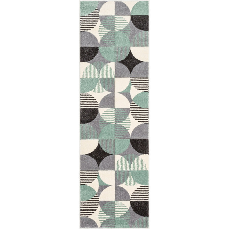 Astrid Geometric Synthetic Area Rug, Runner 67 x 220 cm
