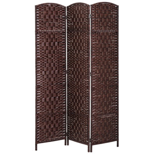 6' Tall Weave 3 Panel Room Divider Wall Divider