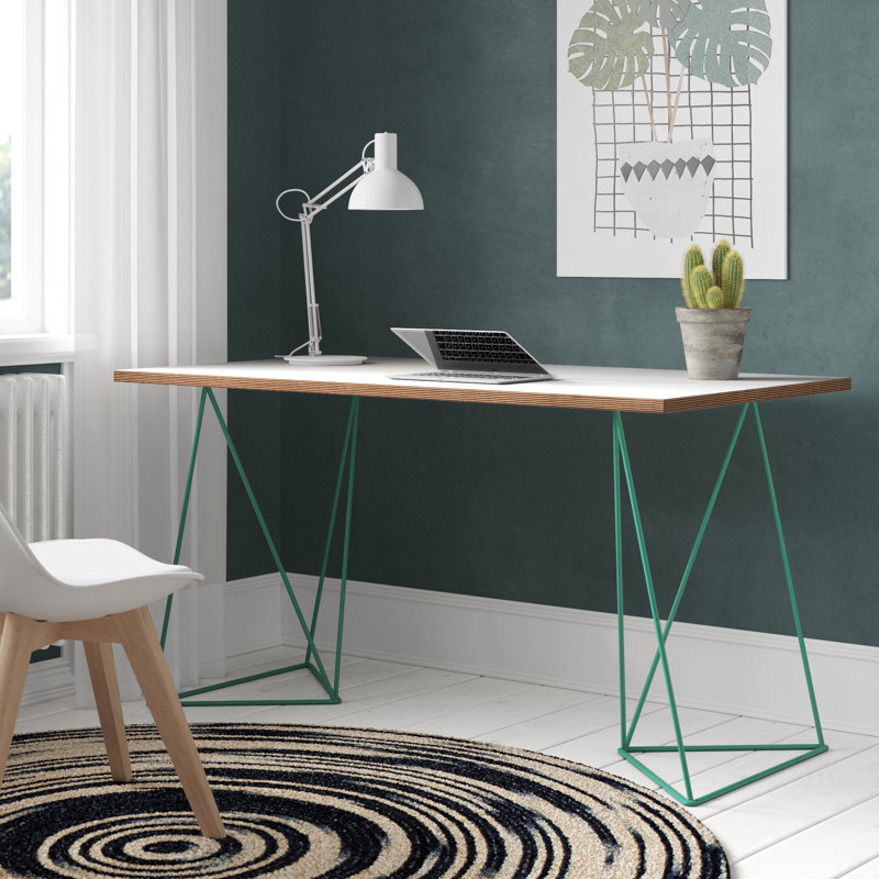 Cuyuna Writing Desk, White, Green