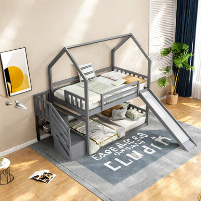 Lits de rangement coulissants, lit simple en bois de pin pour maison familiale