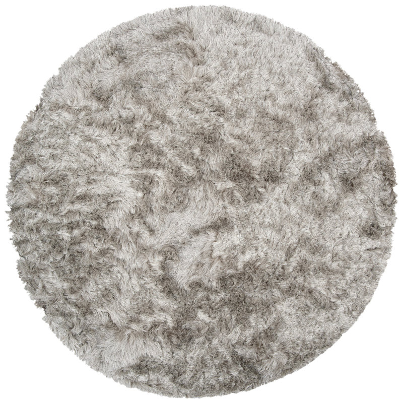 Morrell Shag Hand Tufted Performance Solid Color Rug, Round 6'