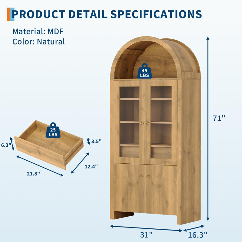 180.3cm Kitchen Pantry