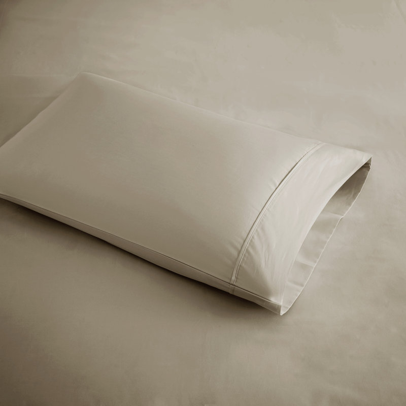 Ensemble de draps en mélange de coton 600 fils 600 fils, Grand, Kaki