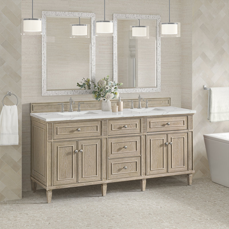 Lorelai 72'' W Double Vanity, Black Onyx, Siberian