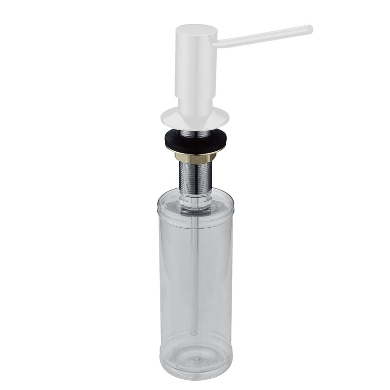 Distributeur de savon rond MAXIMOS-W, Blanc mat