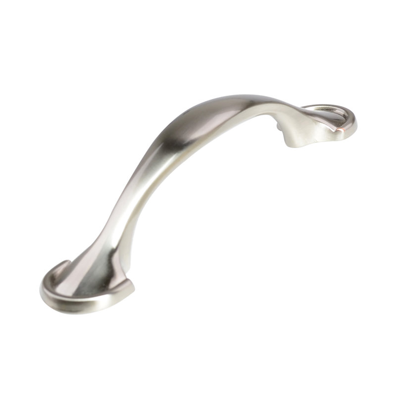 Ensemble de poignées courbées 3 po Traditional, Nickel satiné