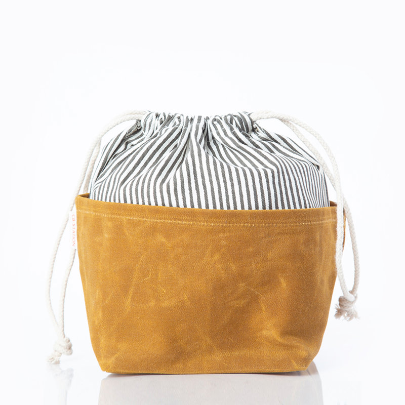 Bac élégant en toile cirée, Jaune
