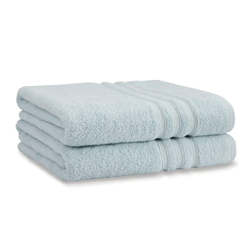 Zero Twist 100% Cotton Bath Sheet Pairs, Duck Egg