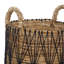 Banana Leaf Handmade String Detail Decorative and Functional Storage Basket with Handles