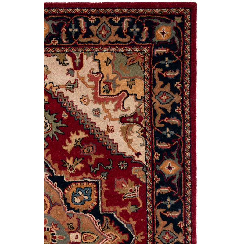 Tapis oriental en laine touffeté à la main Balthrop, Rectangle 9 pi x 12 pi
