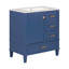 Meuble-lavabo moderne avec lavabo, 1 porte à fermeture douce et 3 tiroirs-1160723657