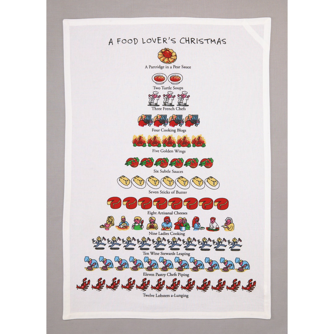 A Food Lover's Christmas Cotton Flour Sack Kitchen Towel The Holiday Aisle®
