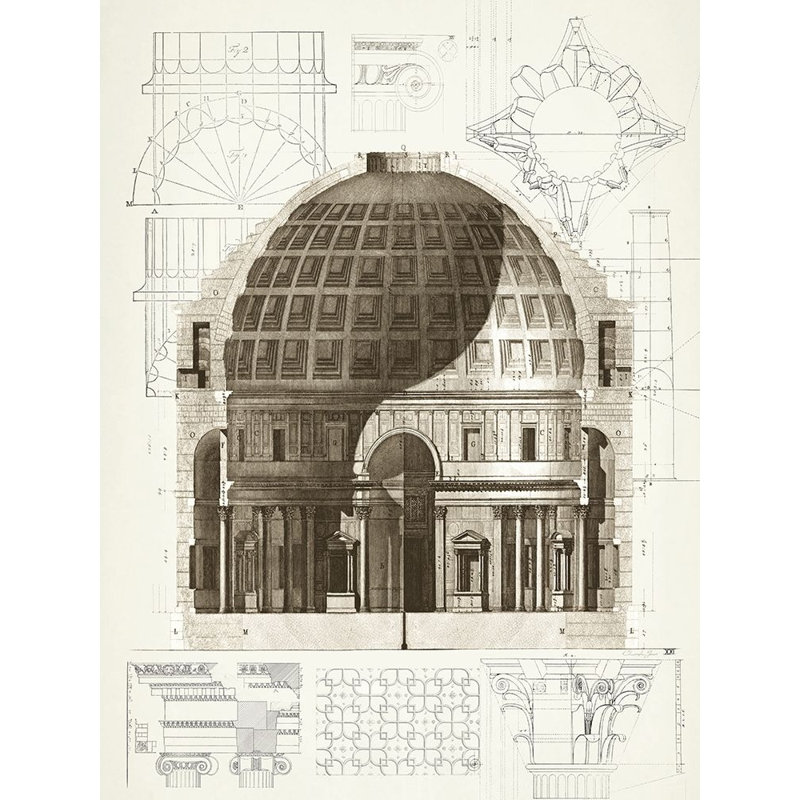  James, Christopher Gallery Wrapped Canvas Art Titled: Basilica Dome