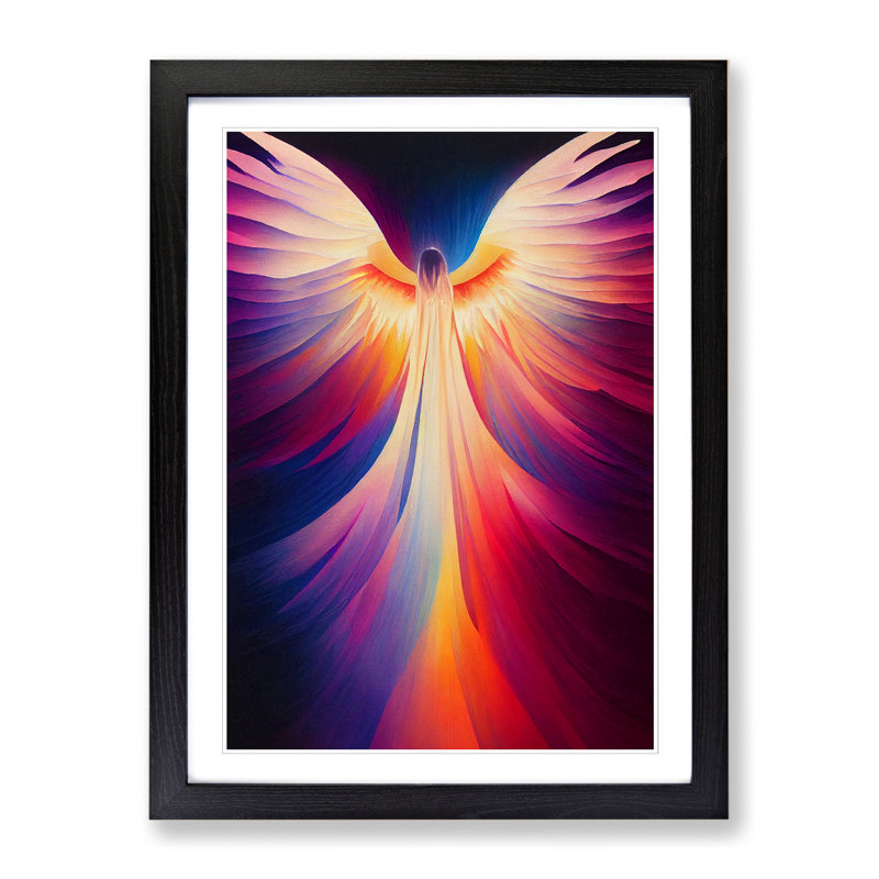 FRM-V0523-76X Angel Vol.2 - Single Picture Frame Print, Black Framed, 64cm H x 46cm W x 2cm D